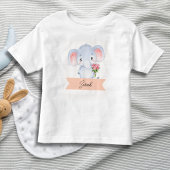 Persoonlijke cute olifant kinder shirts