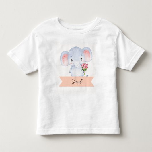 Persoonlijke cute olifant kinder shirts (Voorkant)