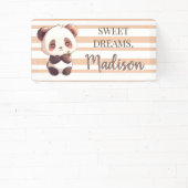 Persoonlijke Cute Panda Slaap Lekker Banner (Insitu)