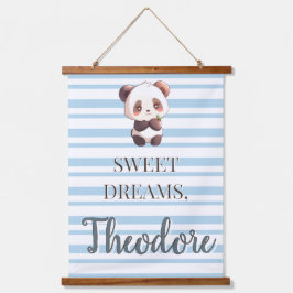 Persoonlijke Cute Panda Slaap Lekker Hangend Wandkleed
