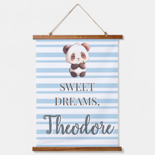 Persoonlijke Cute Panda Slaap Lekker Hangend Wandkleed