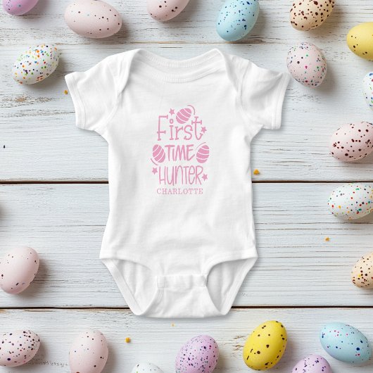 Persoonlijke Cute Pasen Eerste Keer Eierjager Romper