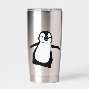 Persoonlijke Cute Pinguïn Aangepaste Naam Stai Geïsoleerde Drinkbeker