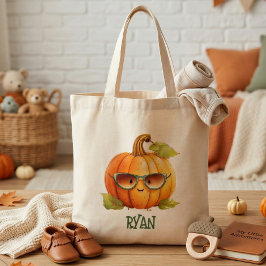 Persoonlijke Cute Pumpkin Herfst Boodschappentas Tote Bag