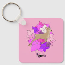 Persoonlijke Cute Ree en Bloemen Roze