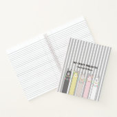 Persoonlijke Cute Retro Kleurrijke Lama's Kinderen Notitieboek (Binnen)