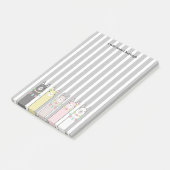 Persoonlijke Cute Retro Kleurrijke Llama's Post-it® Notes (Schuin)