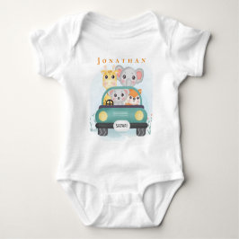 Persoonlijke Cute Safari Dieren Maken Een Wegreis  Romper
