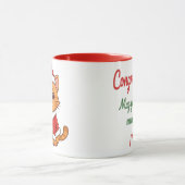 Persoonlijke Cute Santa Kat Kerstmis Mok (Midden)