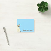 Persoonlijke Cute Siamese Kat - Blauw Post-it® Notes (Kantoor)