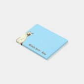 Persoonlijke Cute Siamese Kat - Blauw Post-it® Notes (Schuin)