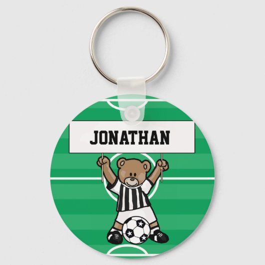 Persoonlijke Cute Soccer Beer Party Favors Sleutelhanger (Voorkant)