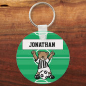 Persoonlijke Cute Soccer Beer Party Favors Sleutelhanger (Voorkant)