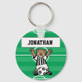 Persoonlijke Cute Soccer Beer Party Favors Sleutelhanger (Achterkant)