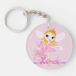 Persoonlijke Cute Sprookjesachtige Ballerina Sleut Sleutelhanger