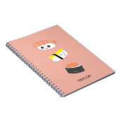 Persoonlijke Cute sushi-illustratie Notitieboek (Rechterzijde)