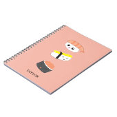 Persoonlijke Cute sushi-illustratie Notitieboek (Linkerzijde)