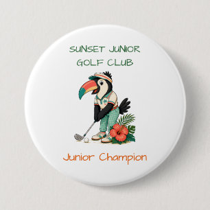 Persoonlijke Cute Toekan Junior Golfclub Ronde Button 7,6 Cm