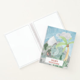 Persoonlijke Cute Triceratops Dinosaurus Schets Notitieboek