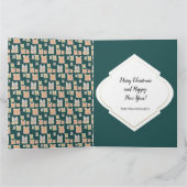 Persoonlijke Cute Vintage Kerstcadeaus Kaart (Binnen)