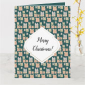 Persoonlijke Cute Vintage Kerstcadeaus Kaart (Gele Bloem)