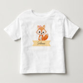 Persoonlijke cute vos  kinder shirts (Voorkant)