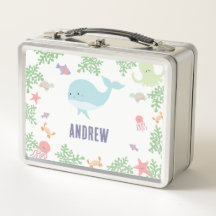 Persoonlijke Cute Walvis Kids Pastel Onder de Zee