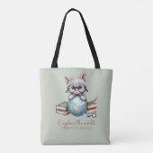 Persoonlijke Cute "Wander Cat" Tote Bag (Achterkant)