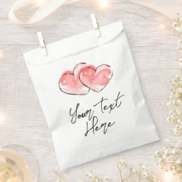 Persoonlijke Cute Waterverf Hart Bedankzakje