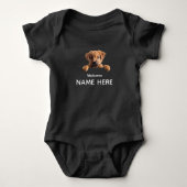 Persoonlijke Cute Welcome Puppy Romper (Voorkant)