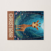 Persoonlijke Cute Whimsical Giraffe Legpuzzel (Horizontaal)