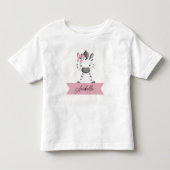 Persoonlijke cute zebra  kinder shirts (Voorkant)