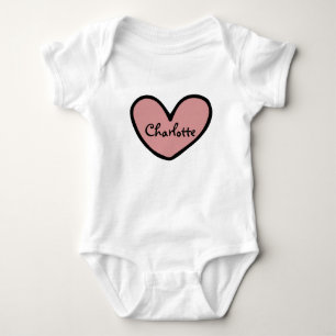 Persoonlijke Cute Zoete Hart Patroon Baby Cadeaus  Romper