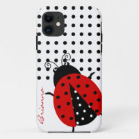 Persoonlijke CutePolka Dot Red Ladybug