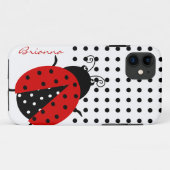 Persoonlijke CutePolka Dot Red Ladybug Case-Mate iPhone Case (Achterkant (horizontaal))