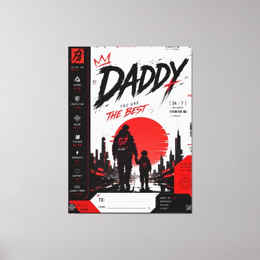 Persoonlijke Cyberpunk Daddy Muur Kunst Print (Voorkant)