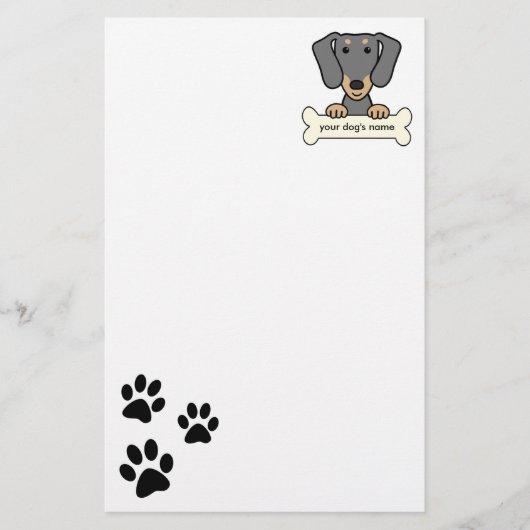 Persoonlijke Dachshund Briefpapier (Voorkant)
