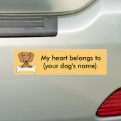 Persoonlijke Dachshund Bumpersticker (Op auto)