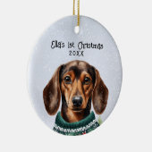 Persoonlijke Dachshund Dog Keramisch Ornament (Rechts)