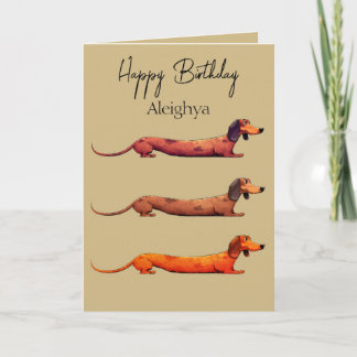 Persoonlijke Dachshund Kaart
