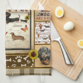 Persoonlijke dachshund-kennis — Prachtige cadeautj Theedoek (Quarter Fold)