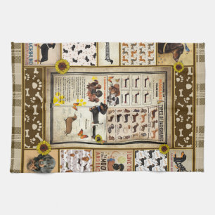 Persoonlijke dachshund-kennis — Prachtige cadeautj Theedoek