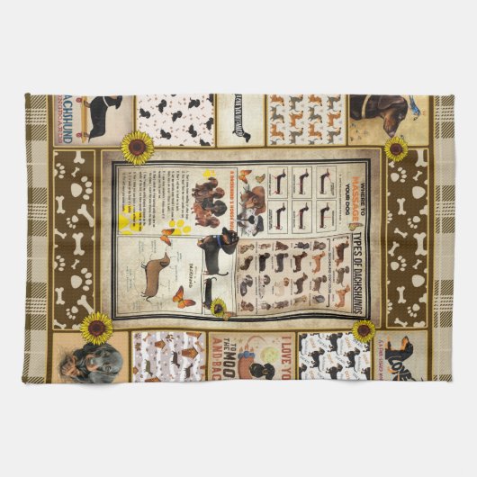 Persoonlijke dachshund-kennis — Prachtige cadeautj Theedoek (Horizontaal)