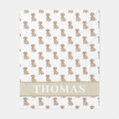 Persoonlijke Dachshund (Korthaar, Rood) Fleece Deken (Voorkant)