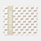 Persoonlijke Dachshund (Korthaar, Rood) Fleece Deken (Voorkant (Horizontaal))