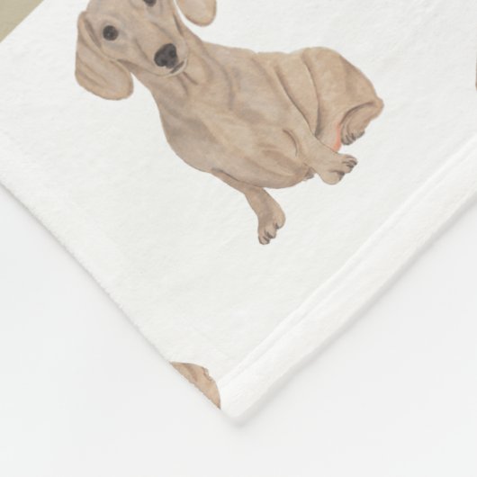 Persoonlijke Dachshund (Korthaar, Rood) Fleece Deken (Hoek)