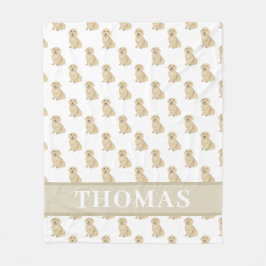 Persoonlijke Dachshund (Langharig, Crèmekleurig)  Fleece Deken