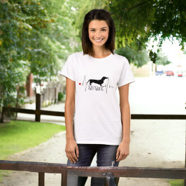 Persoonlijke dachshund-liefde voor mijn hond harts t-shirt