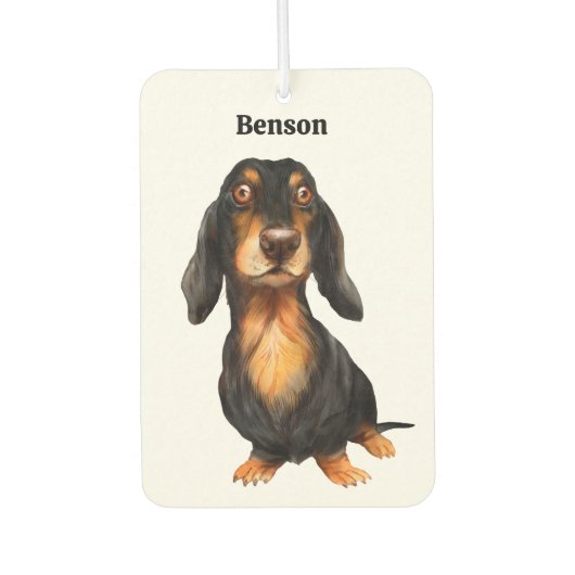 Persoonlijke Dachshund Luchtverfrisser (Voorkant)