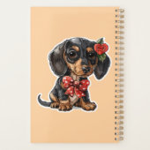 Persoonlijke Dachshund met eigen naam Planner (Achterkant)